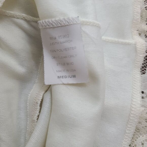 Vintage Judith March Cream Ruffled Lace Boho Tank Top - Picture 4 of 10